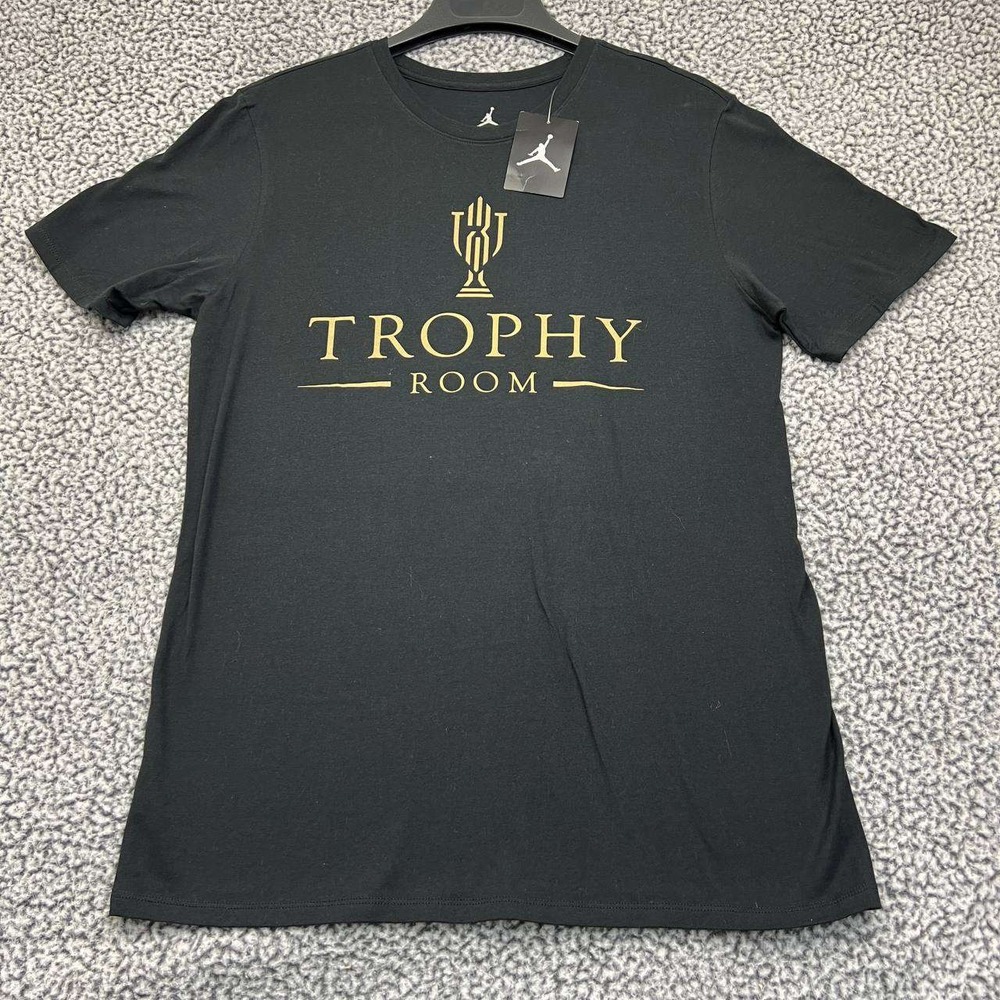 Air Jordan Shirt Men Medium Black Trophy Room Jumpman Short Sleeve New M